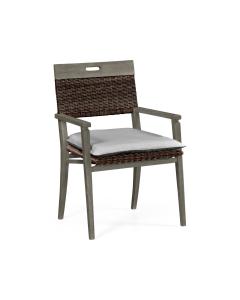 Hampton Grey Outdoor Dining Chair in COM