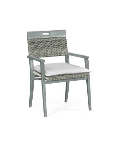 Hampton Cloudy Grey Outdoor Dining Chair in COM