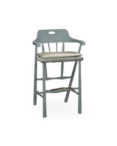 Smokers Style Cloudy Grey Outdoor Bar Stool