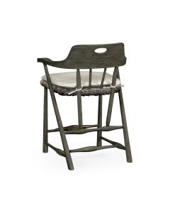 Smokers Style Grey Outdoor Counter Stool