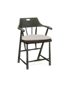 Smokers Style Grey Outdoor Counter Stool in COM