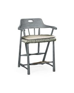 Smokers Style Cloudy Grey Outdoor Counter Stool