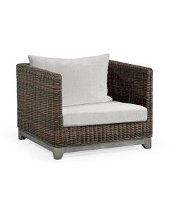 Hampton Rattan & Grey Outdoor Armchair