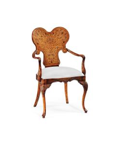 Seaweed Marquetry Arm Chair