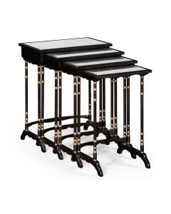 Black painted nesting table 