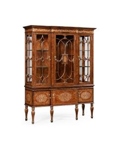 Burl & mother of pearl display cabinet
