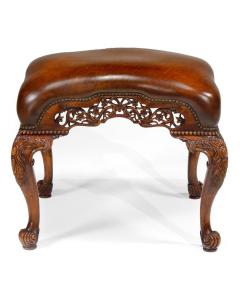 Footstool Monarch - Antique Chestnut Leather