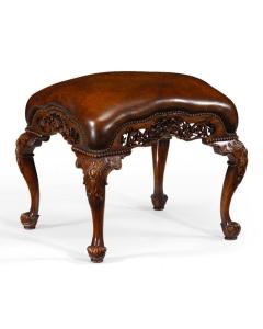 Footstool Monarch - Antique Chestnut Leather