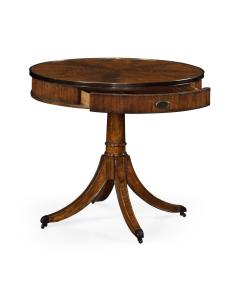 Drum Table with Reeded Edge