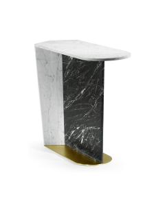 Supper Table White & Black Marble 