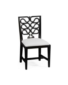 Dining Chair Serpentine in Formal Black - COM