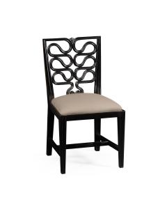 Dining Chair Serpentine in Formal Black - Mazo