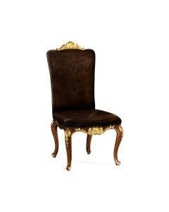 Dining Side Chair with Gilt Carved Detailing