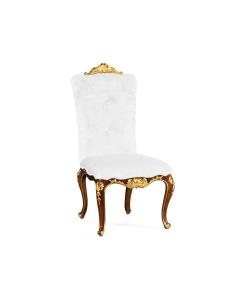Dining Side Chair with Gilt Carved Detailing