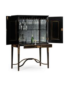 Formal Black & Gold Drinks Cabinet
