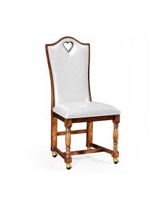 High Back Playing Card "Heart" Side Chair