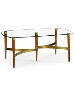 Coffee Table with Glass Top Italian 1950s