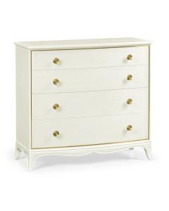 Chest of Four Drawers Crackle Ceramic Lacquer