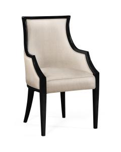 Dining Chair with Arms Smoked Grey Eucalyptus in Mazo