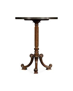 Brown Mahogany Lamp Table with Brass Moulding