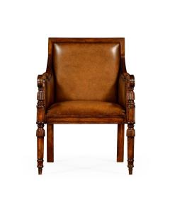 Occasional Chair Bergere - Chestnut Leather