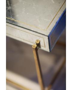 Side Table with Drawer Contemporary in Eglomise - Gilded