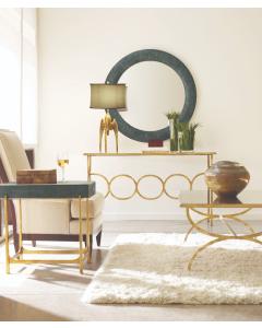 Coffee Table Hourglass in Eglomise - Gilded