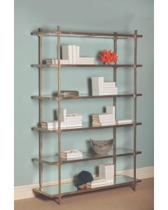 Wide Etagere Contemporary Six-Tier - Silver