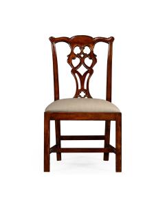 Jonathan Charles Chippendale style classic mahogany side chair 