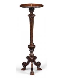 Tall Candle Stand Baroque in Tudor Oak