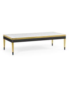 Coffee Table with White Calcutta Marble Top