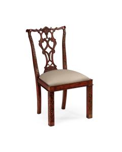 Chippendale Rococo Quatrefoil Side Chair