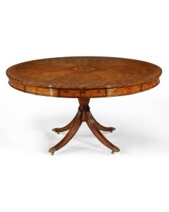 Round Dining Table Marquetry with Placemats