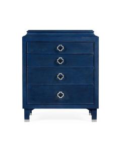 Small Chest of Drawers Doha in Oak - Blue