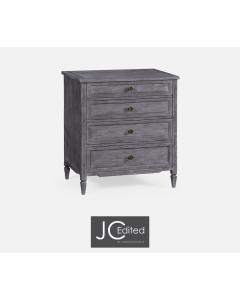 Small Chest of Drawers Rustic in Antique Dark Grey