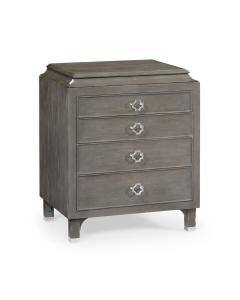 Small Chest of Drawers Doha in Oak - Pewter