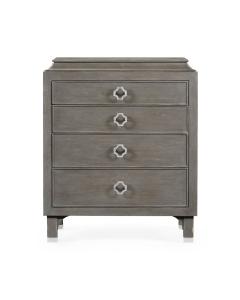 Small Chest of Drawers Doha in Oak - Pewter