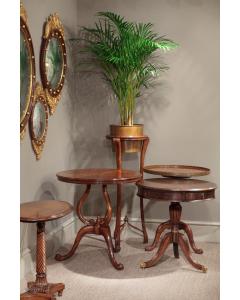 Oval Lamp Table Marquetry