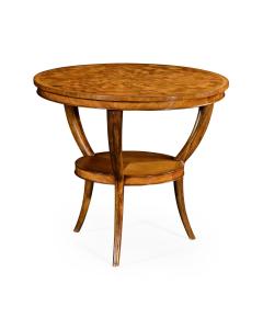 Two-tier marquetry centre table